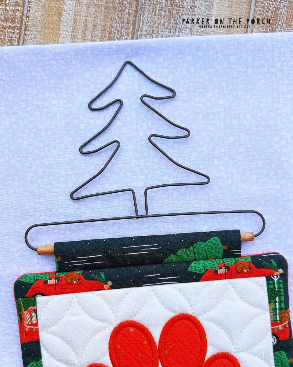 6" Evergreen Tree Quilt Hanger – Wall or Door Display