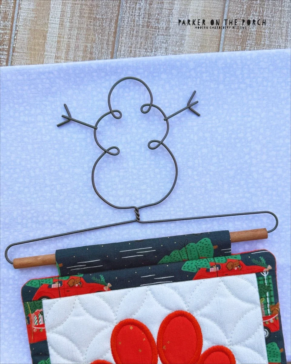 7.5" Snowman Quilt Hanger – Wall or Door Display