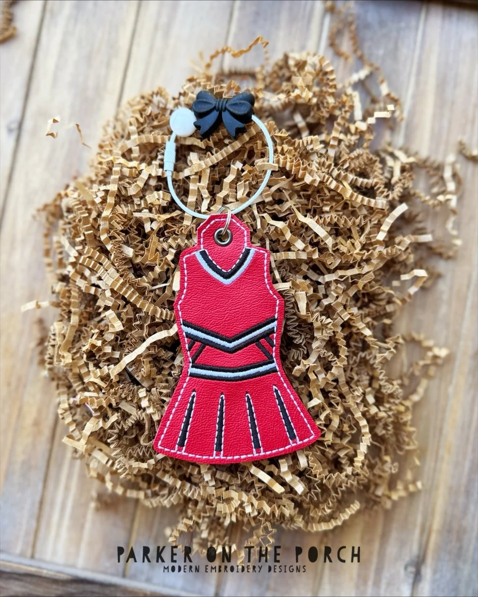 Bag Tag- Cheer Uniform - Digital Embroidery Pattern Download