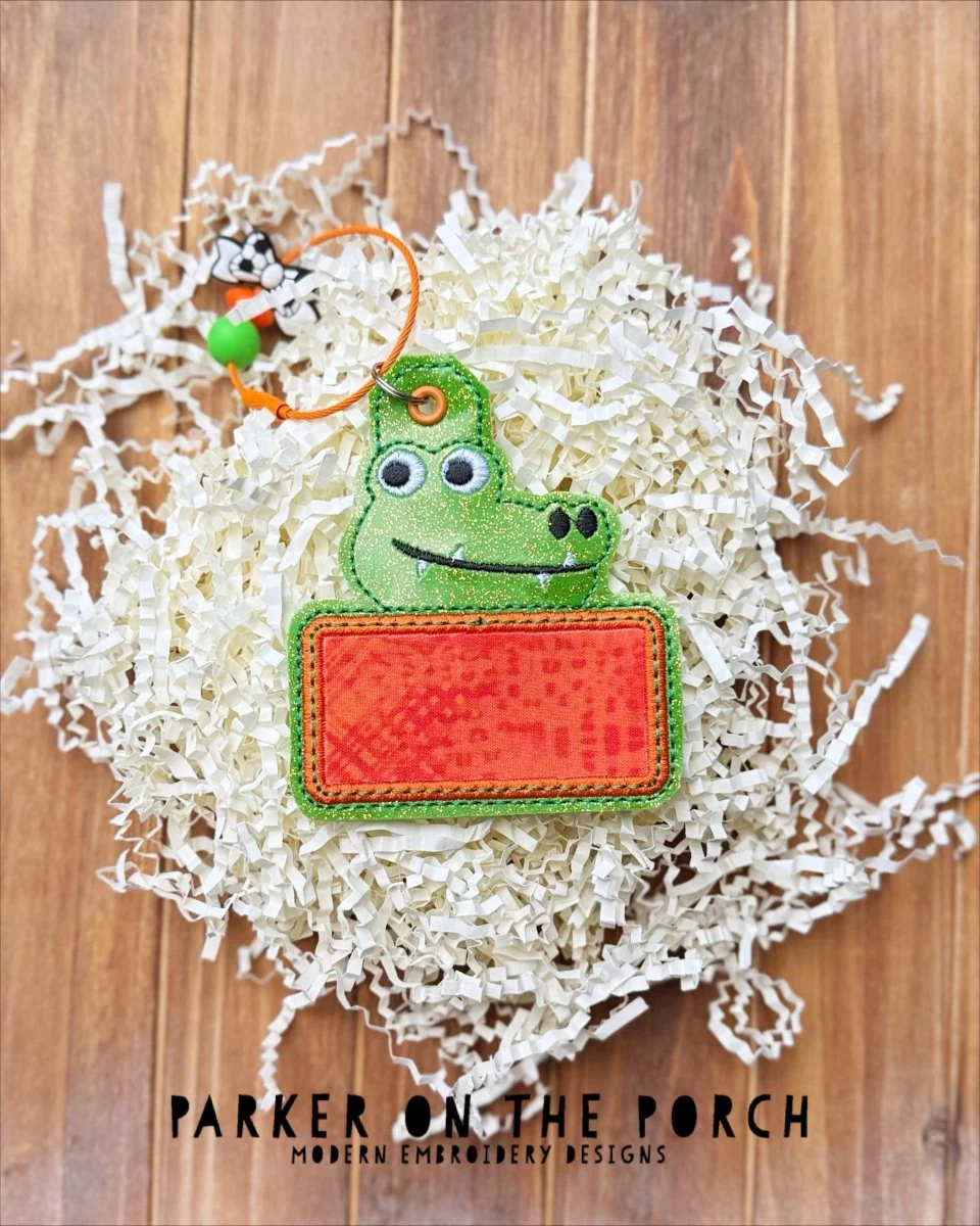 Bag Tag- Mascots- Gator - Digital Embroidery Pattern Download