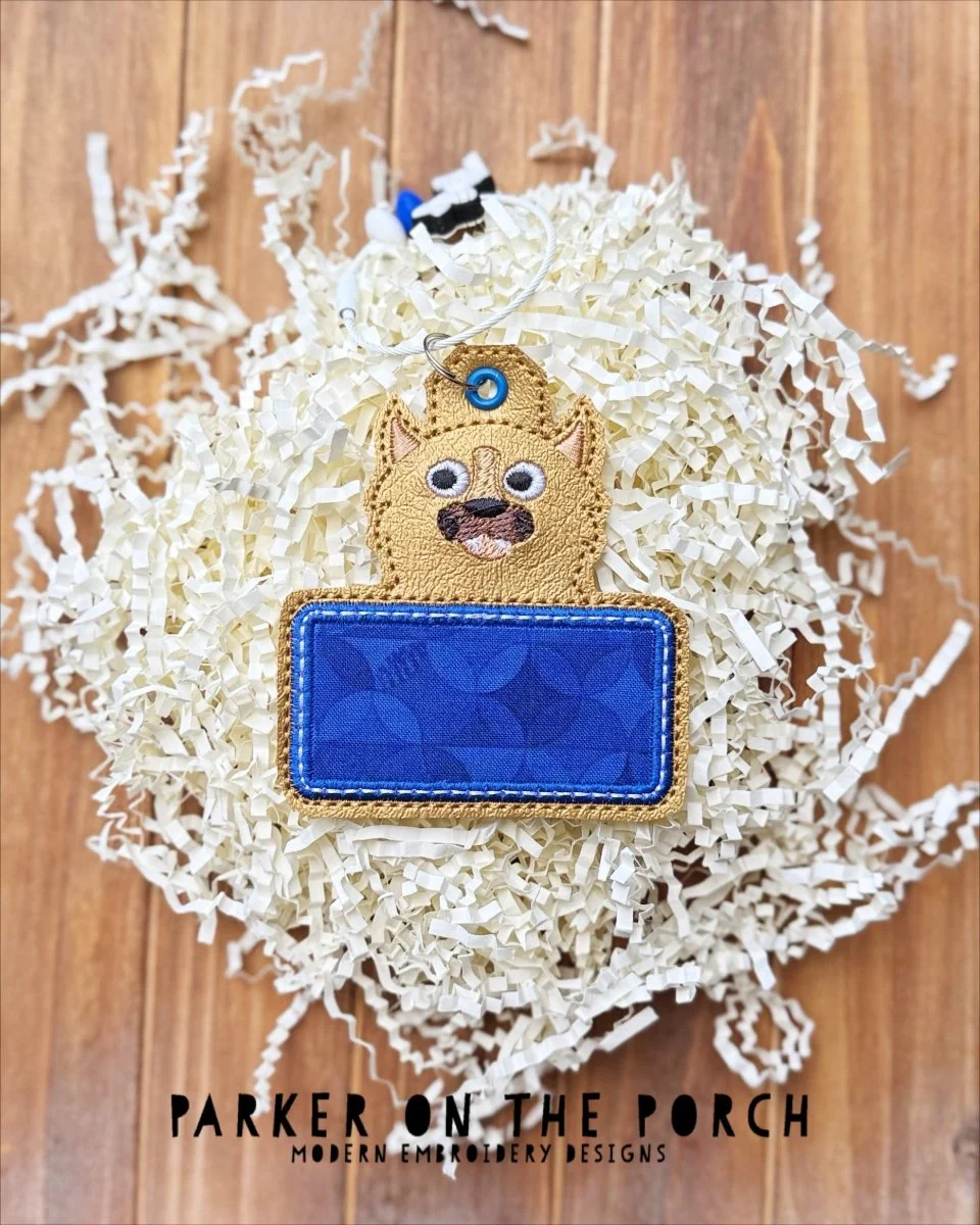 Bag Tag- Mascots- Tiger- Digital Embroidery Pattern Download