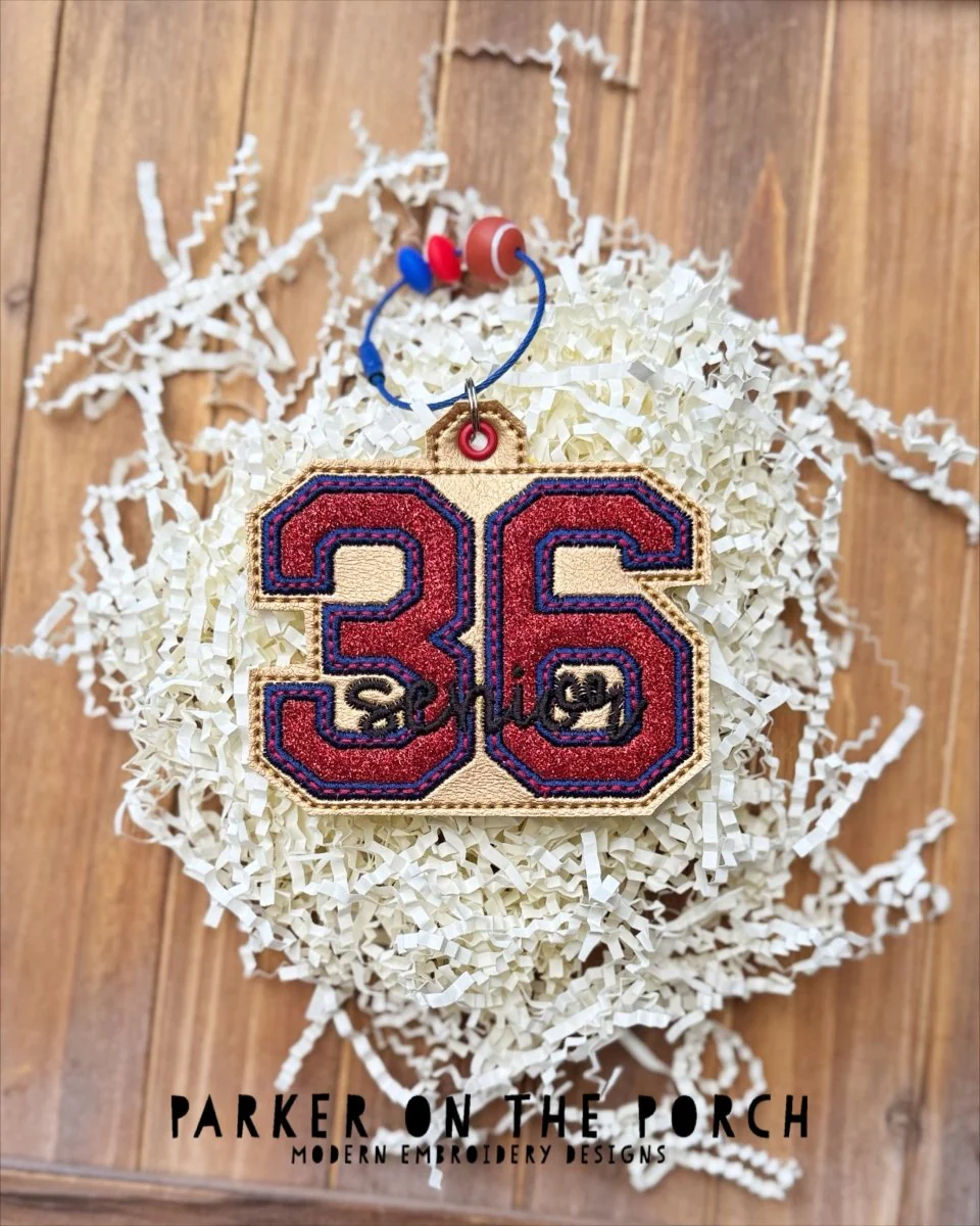 Bag Tag- Senior 36' - Digital Embroidery Pattern Download