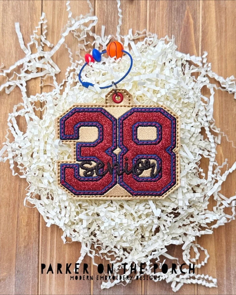 Bag Tag- Senior 38' - Digital Embroidery Pattern Download