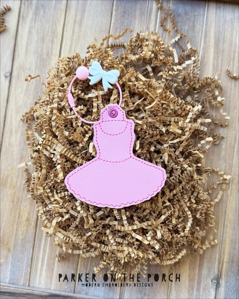 Bag Tag- Tutu - Digital Embroidery Pattern Download