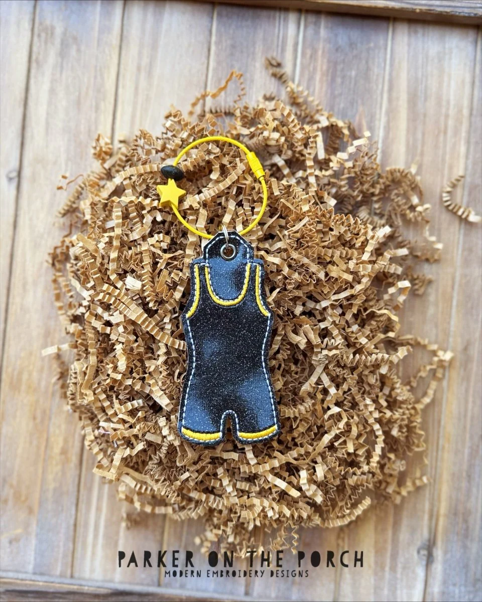 Bag Tag- Wrestling Uniform - Digital Embroidery Pattern Download