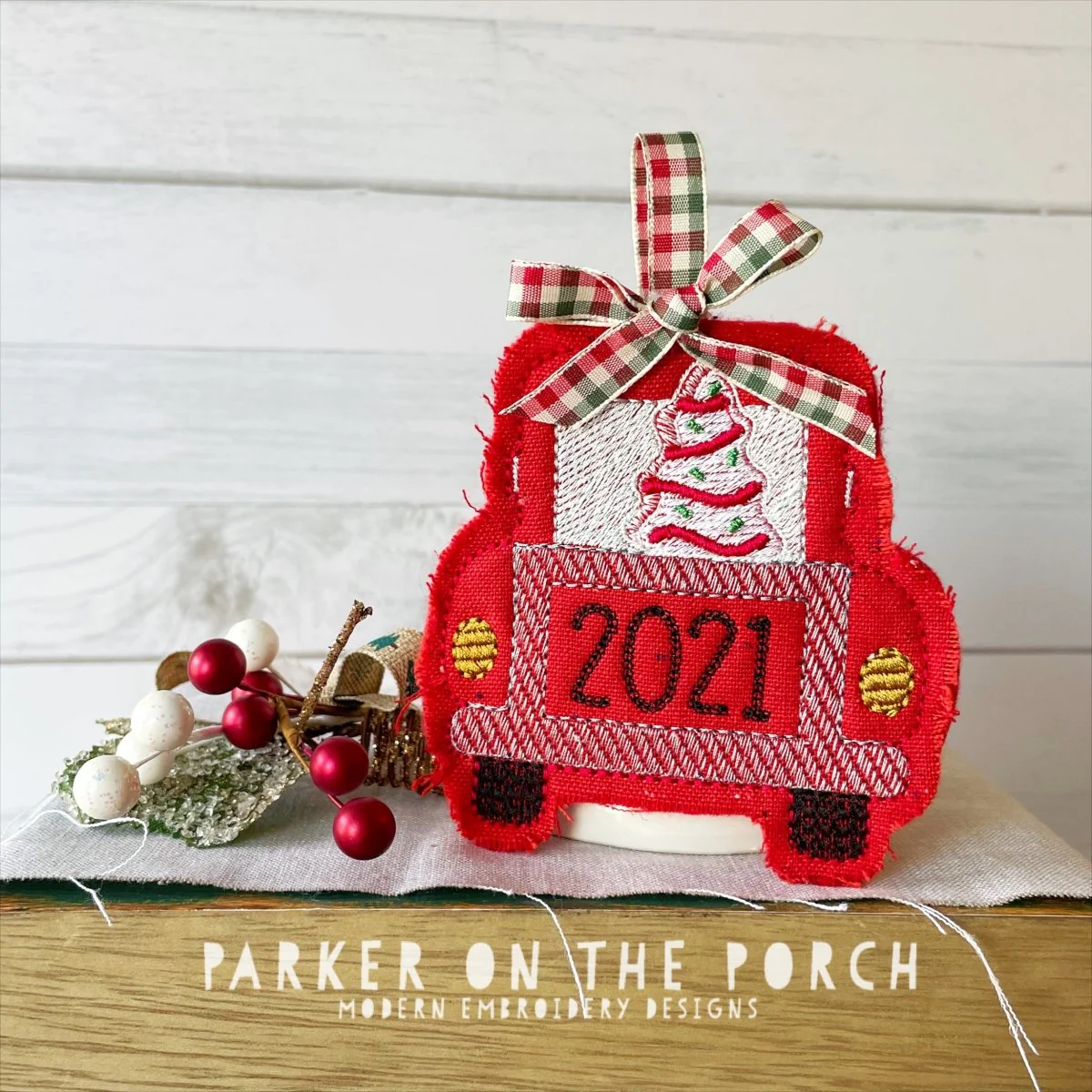 Digital Download- Cake Tree Collection- 2021 Vintage Truck Ornament- Cake Tree