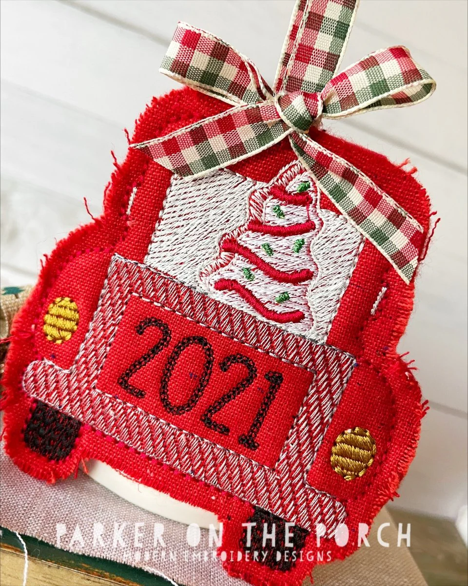 Digital Download- Cake Tree Collection- 2021 Vintage Truck Ornament- Cake Tree - Image 2