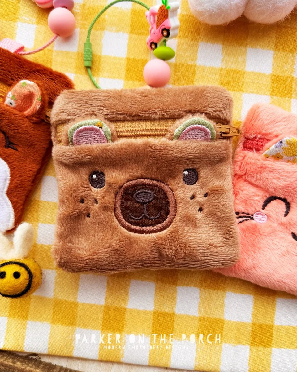 Digital Download - Backpack Buddy Zipper Bag- Bear