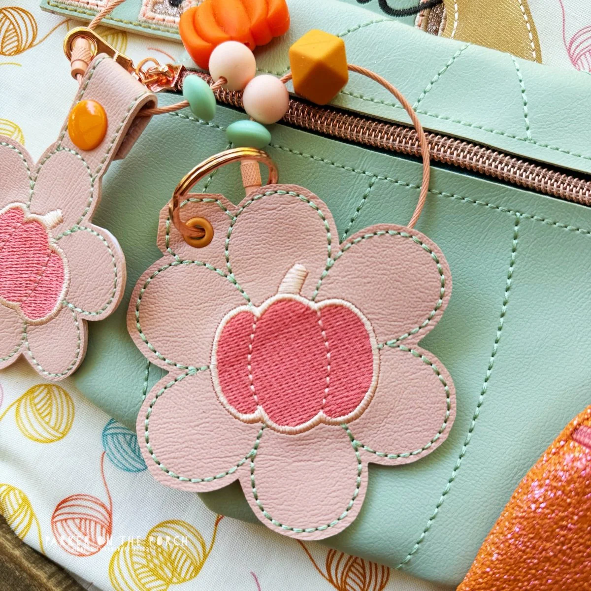 Digital Download- Bag Tag- Pumpkin Daisy