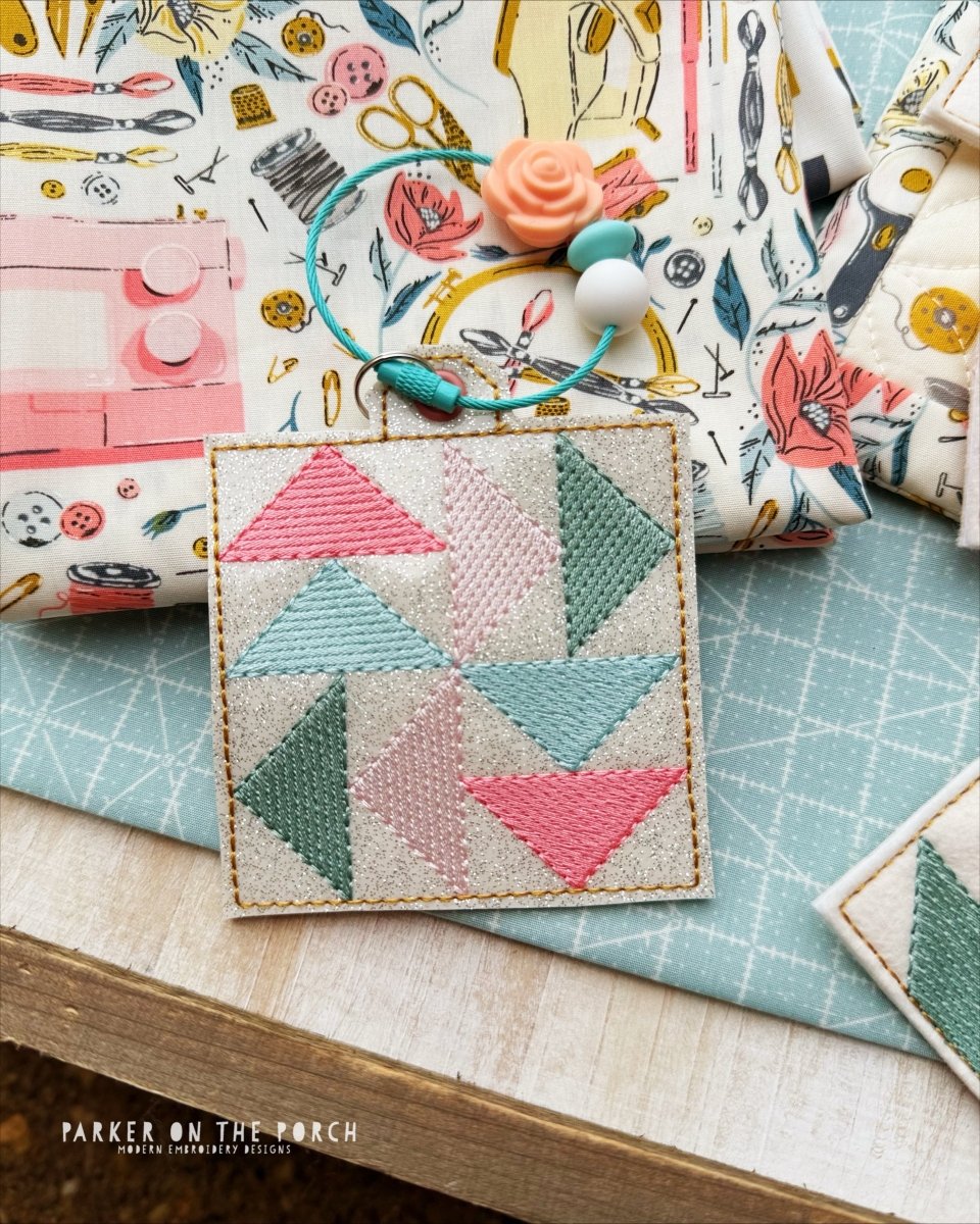 Digital Download- Bag Tag- Quilt Block- Flying Geese