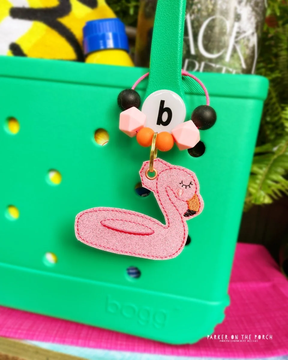 Digital Download - Bag Tags - Flamingo Float