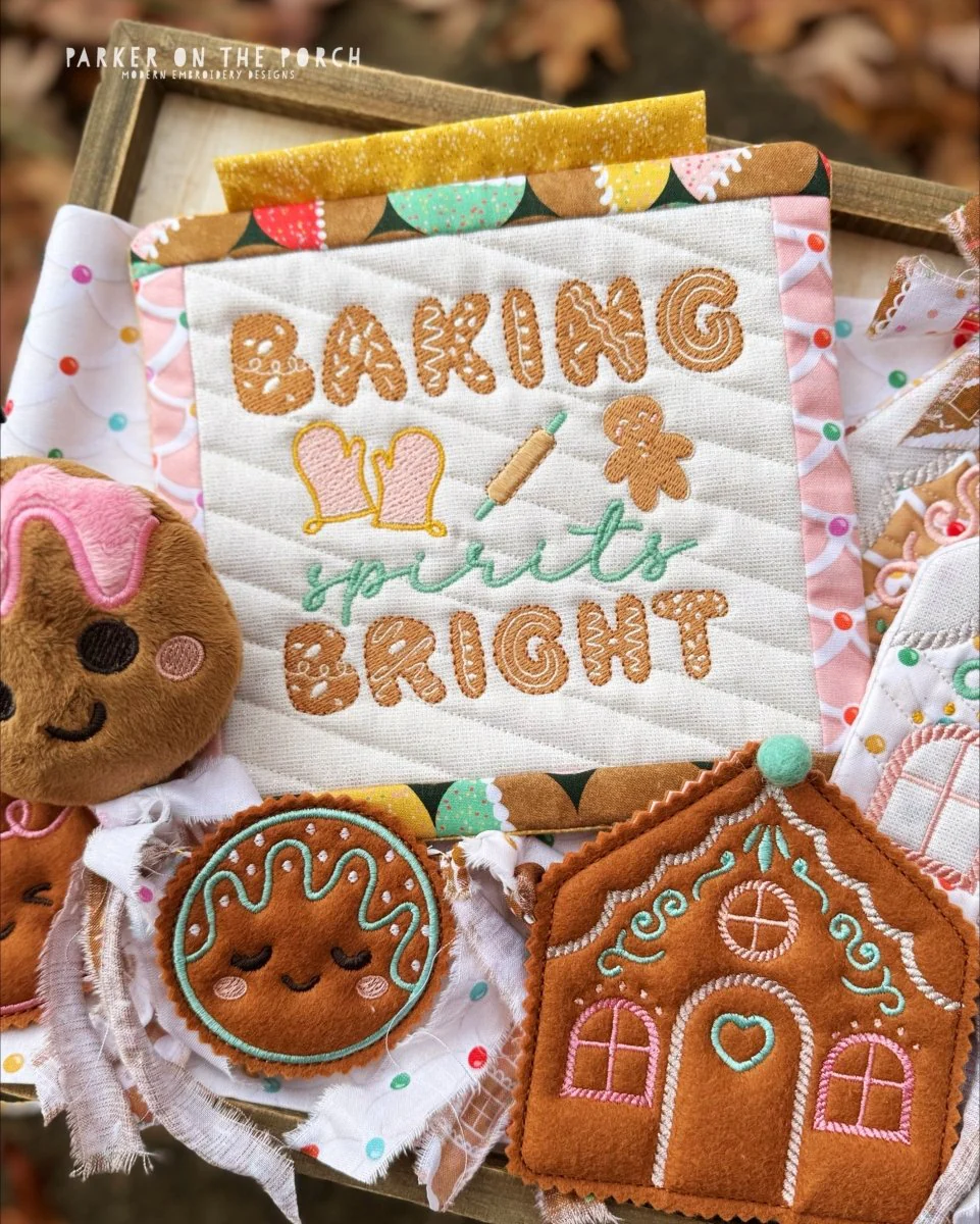 Digital Download - Baking Spirits Bright Mini Quilt ( SQUARE Single Stand ) - Image 2
