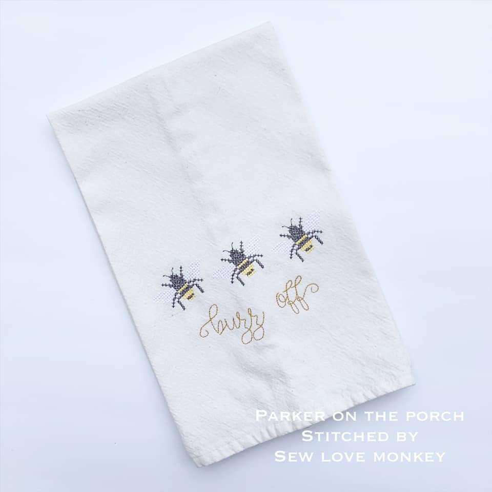 Digital Download- Let's Get Buzzed Collection- Bee Cross Stitch- Embroidery fill