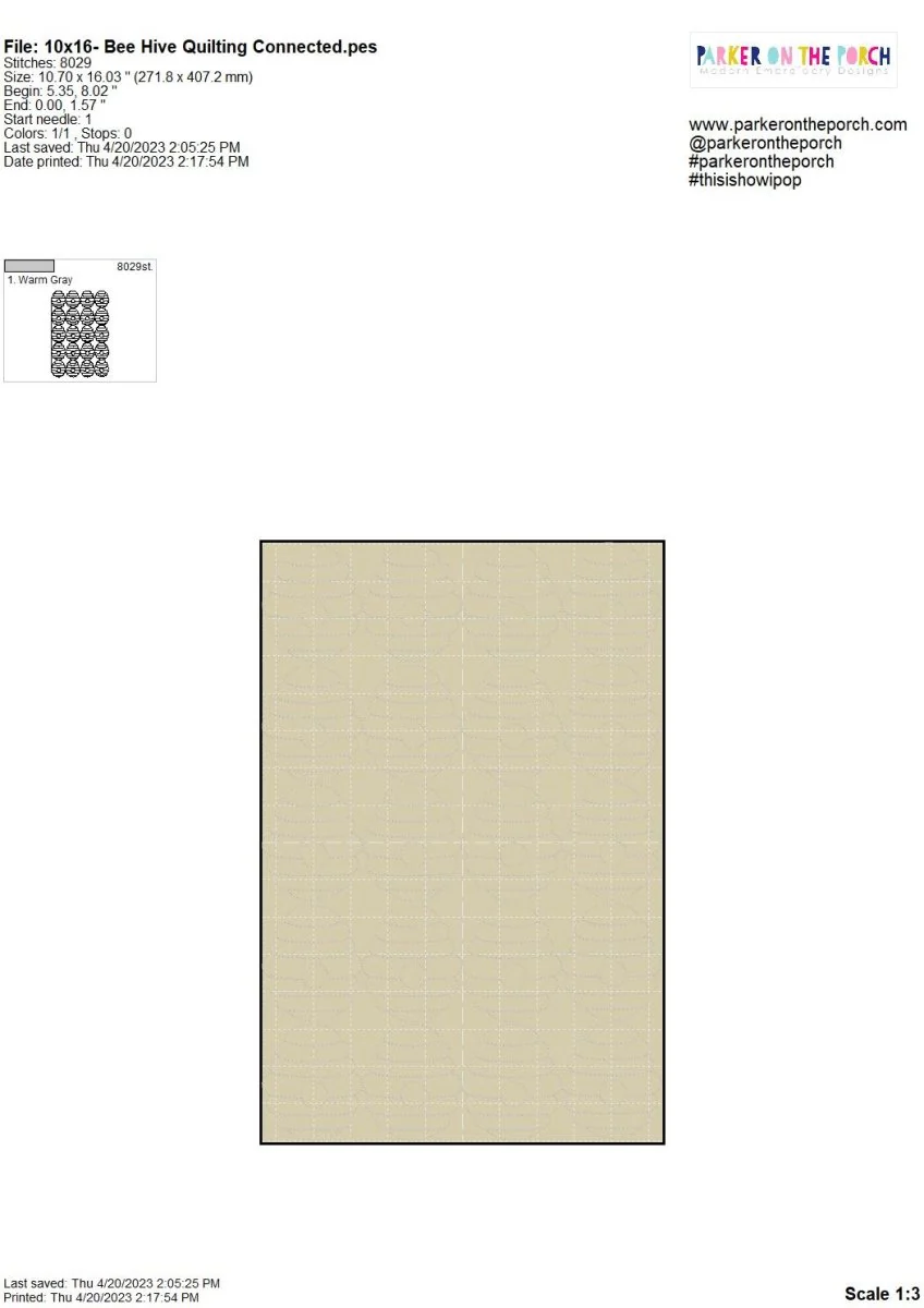 Digital Download- Bee Hive Quilting - Image 10