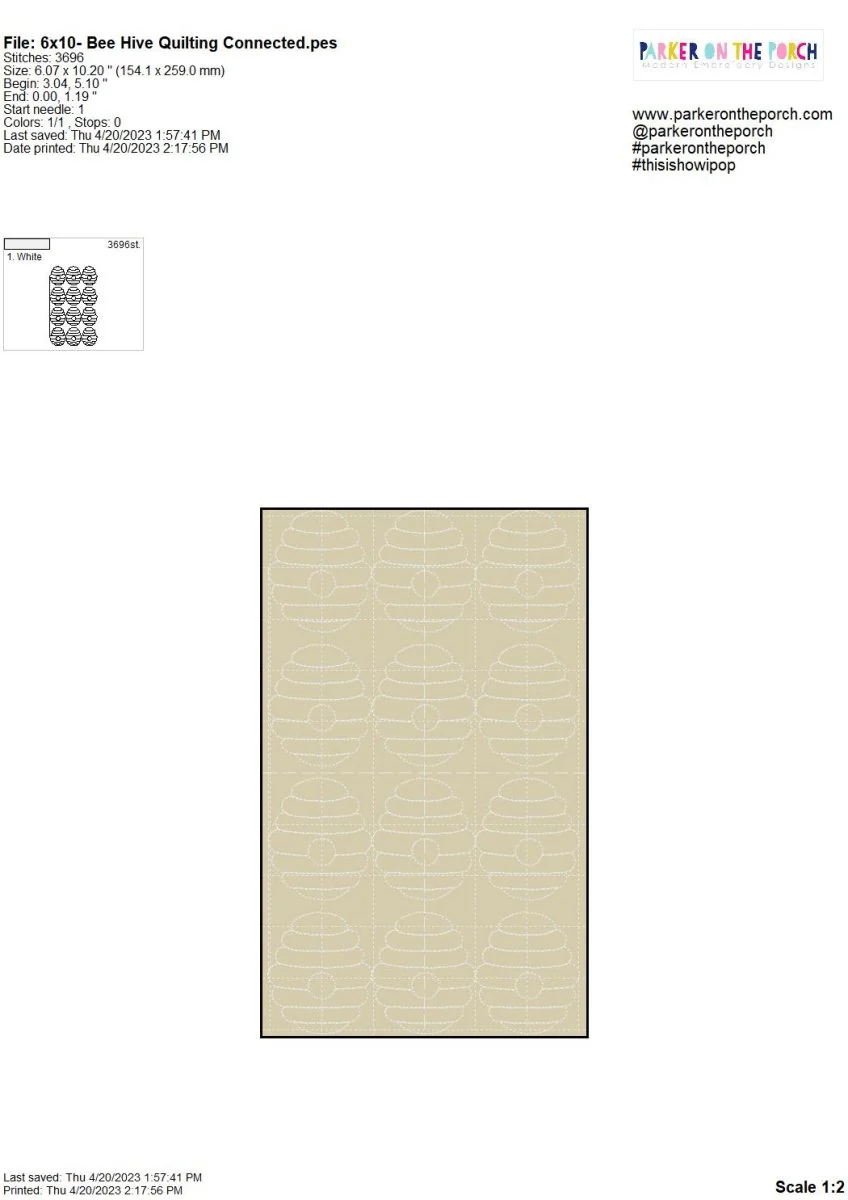 Digital Download- Bee Hive Quilting - Image 5
