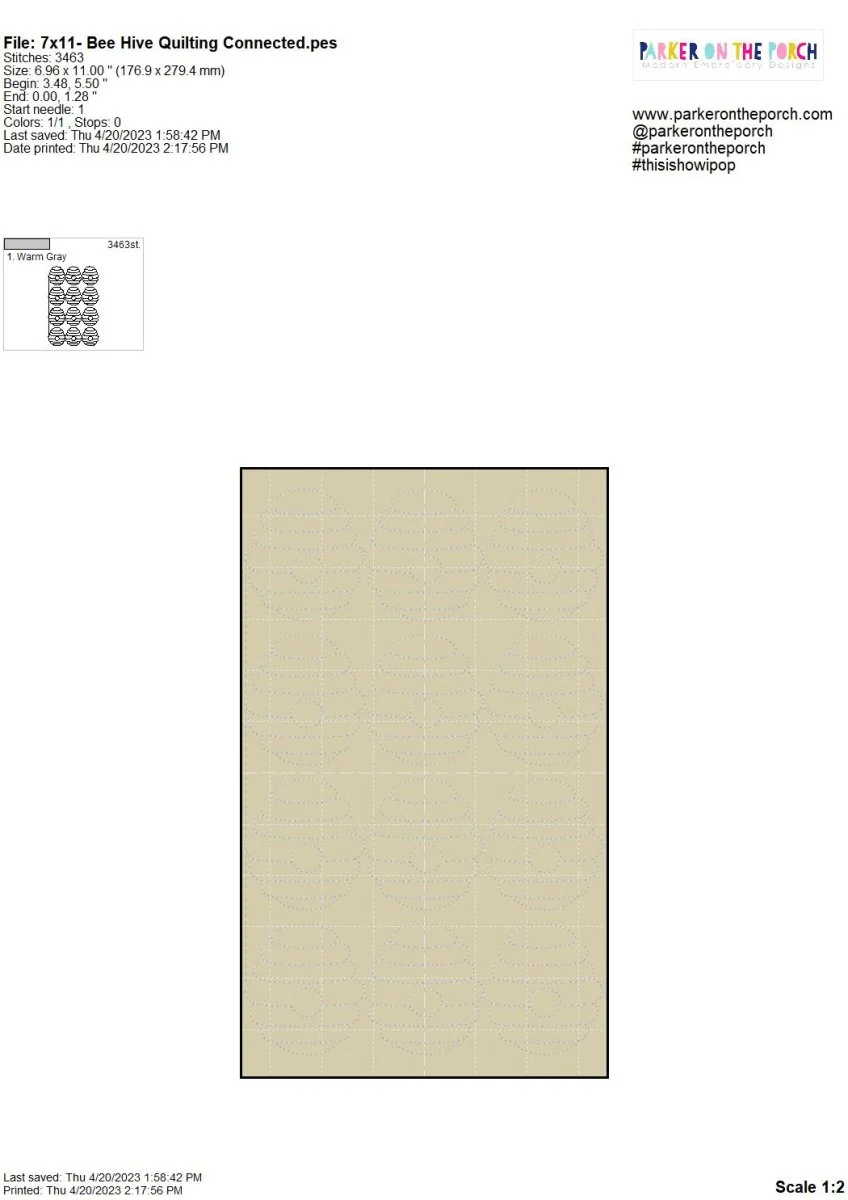 Digital Download- Bee Hive Quilting - Image 6