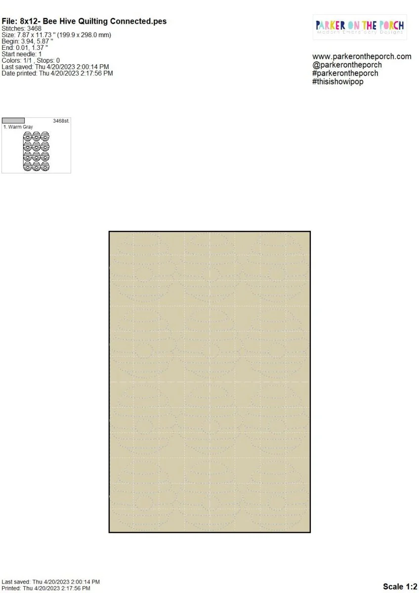 Digital Download- Bee Hive Quilting - Image 8