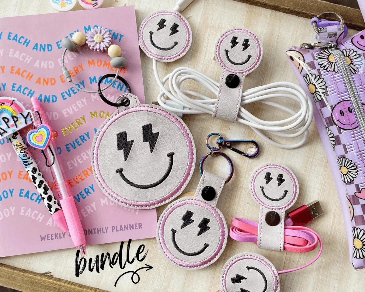 Digital Download- Boho Smiley Lightning- BUNDLE