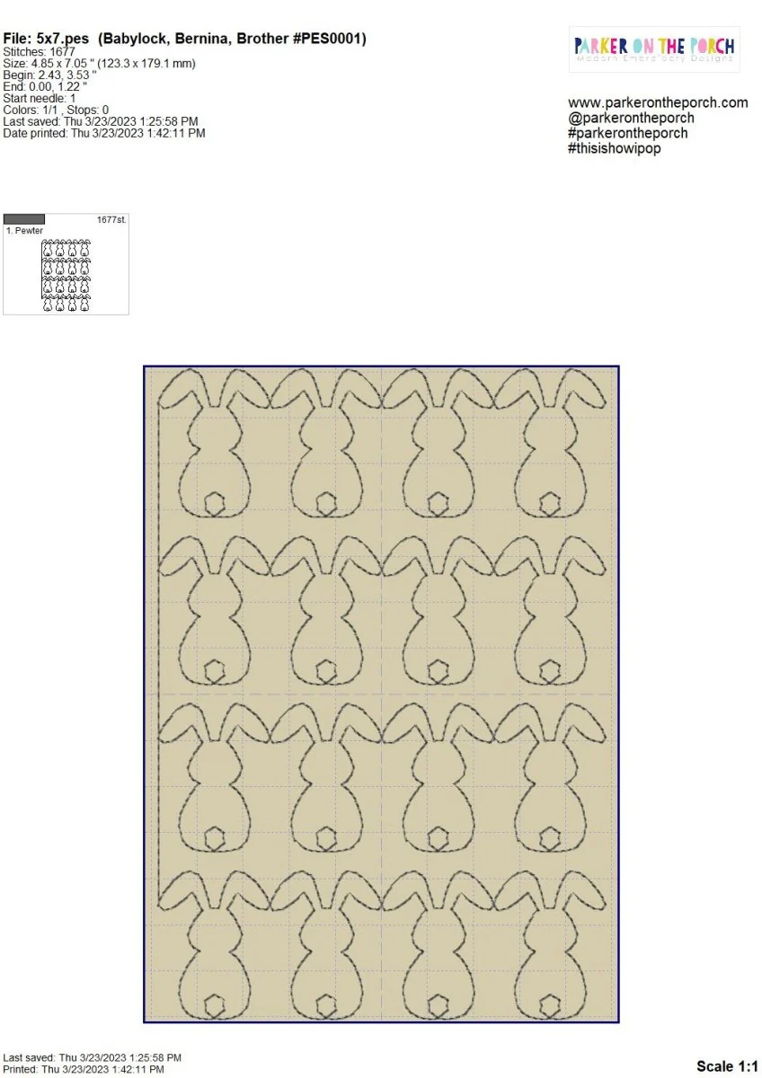 Digital Download- Bunny Butt Quilting - Image 11