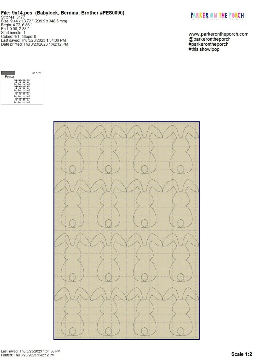 Digital Download- Bunny Butt Quilting - Image 12