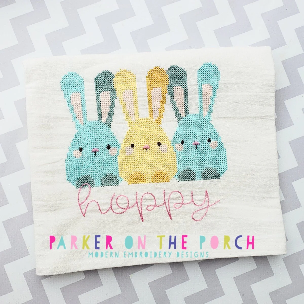 Digital Download- Bunny Sketchy and Cross Stitch Trio - Embroidery Fill