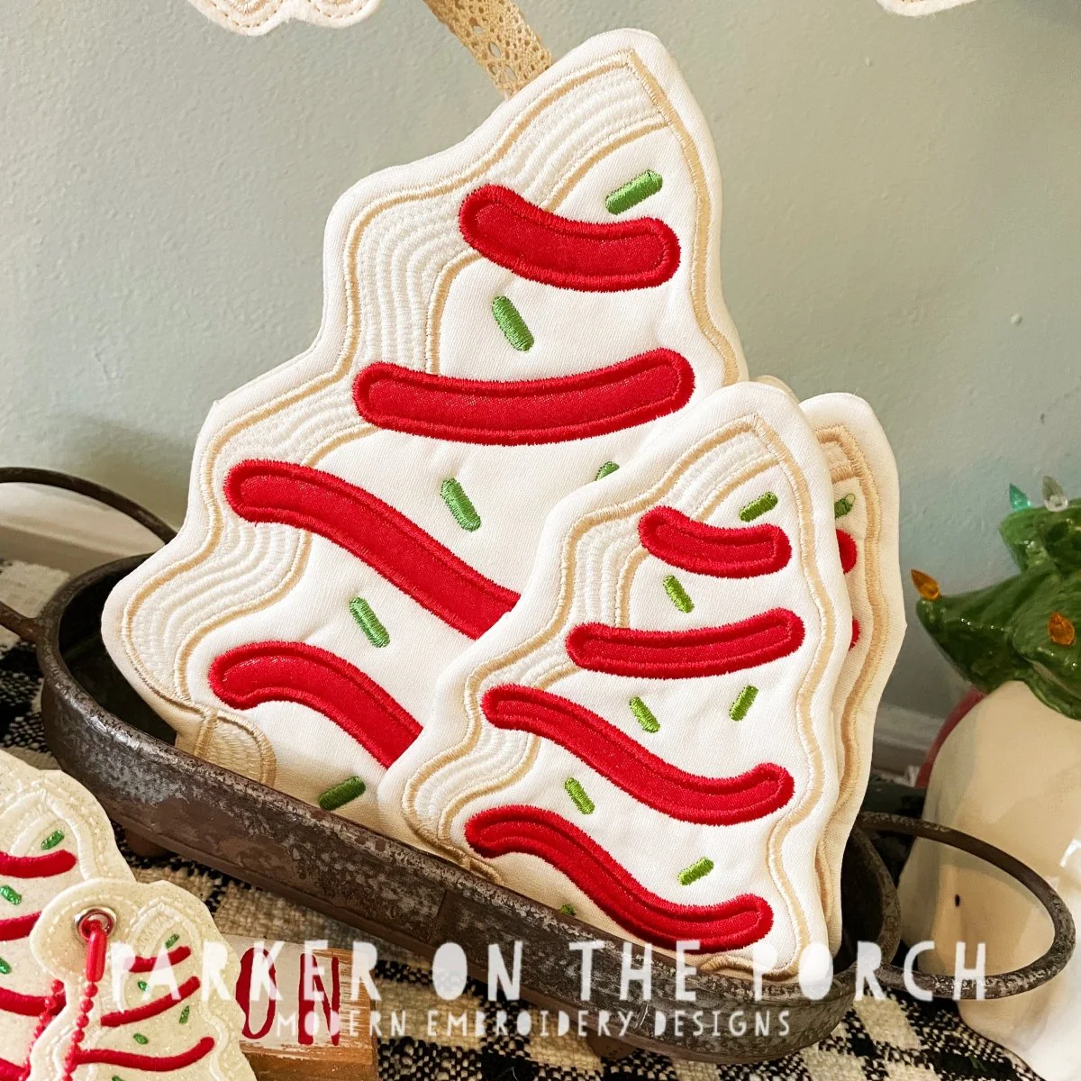 Digital Download - Cake Tree Collection- Cake Tree Mug Rug and Hot Pad Set - Image 3