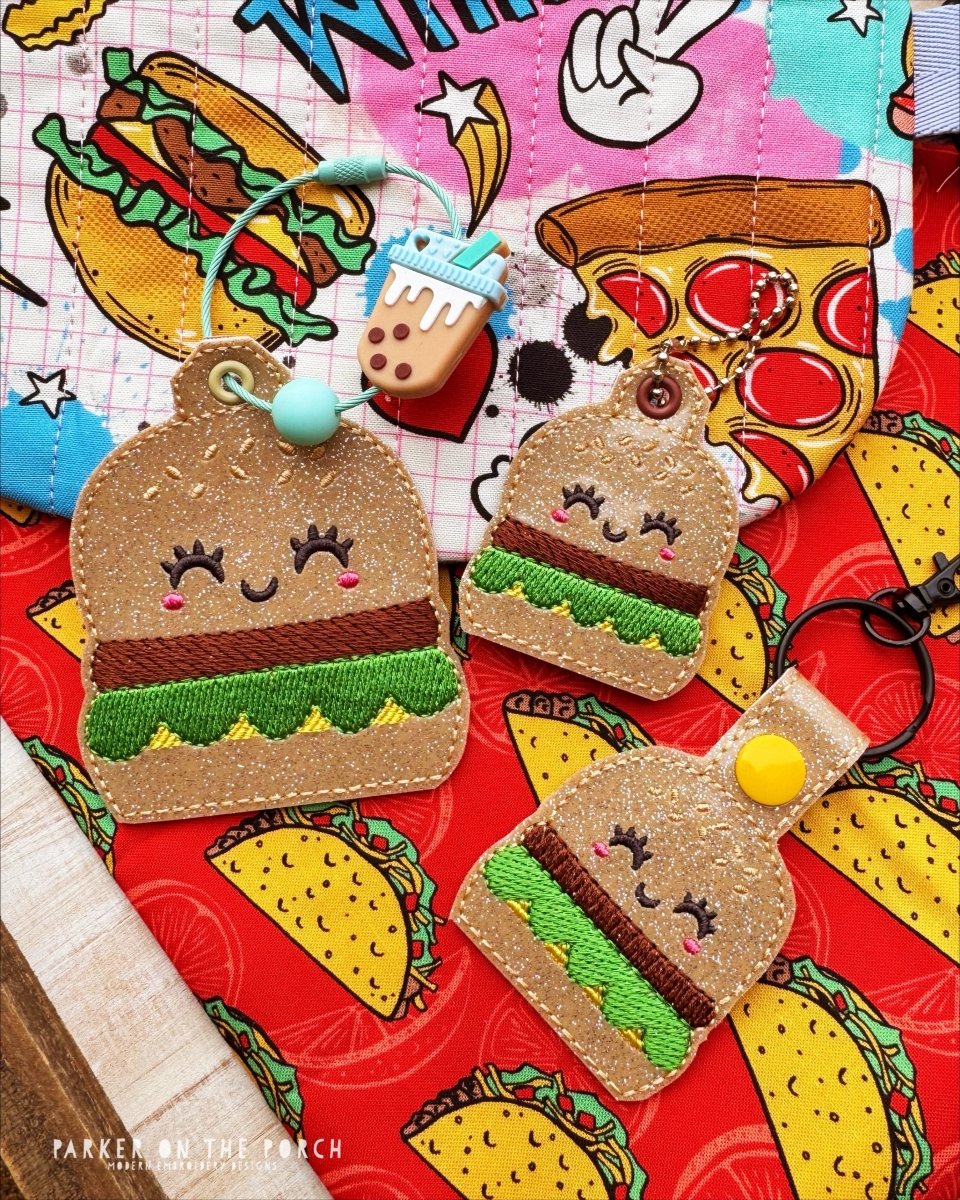 Digital Download- Cheeseburger Bag Tag, Snaptab & Charm - BUNDLE