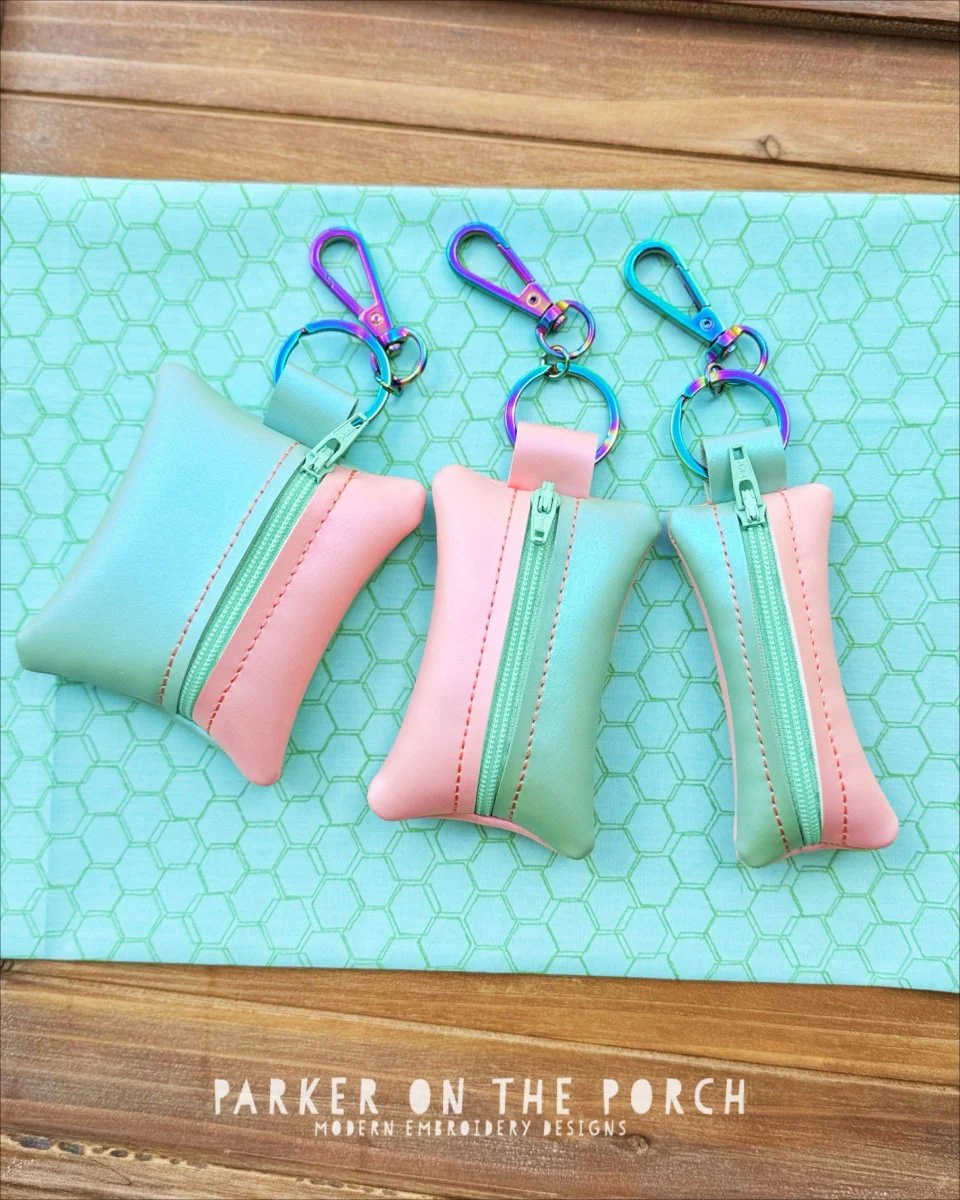 Digital Download- Zipper Size 3- Clean Stitch Lip Balm Trio Zipper Bag Set