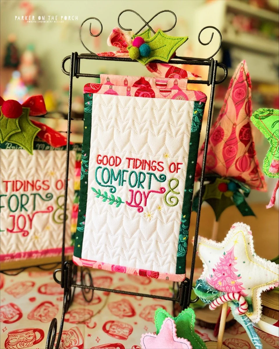 Digital Download - Comfort & Joy Mini Quilt Set ( Single Stand )