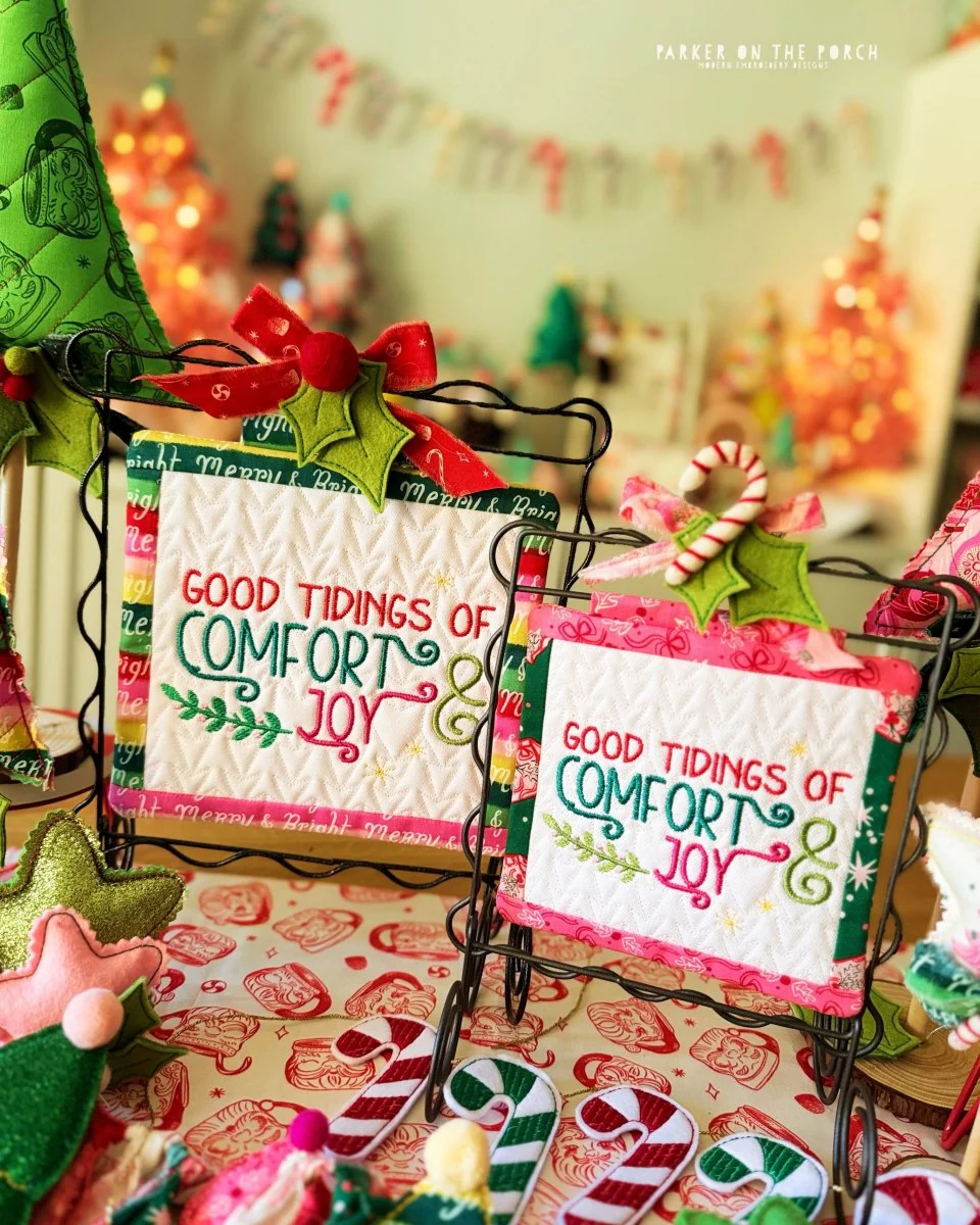 Digital Download - Comfort & Joy Mini Quilt Set ( SQUARE Single Stand )