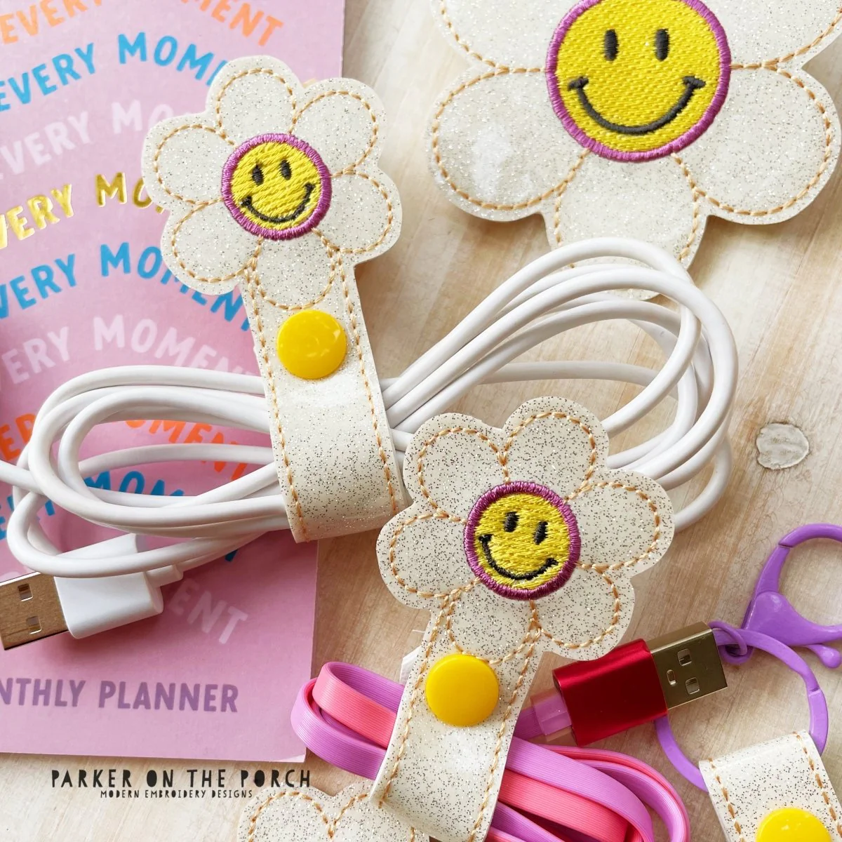 Digital Download- Cord Keeper 2.0 - Groovy Daisy