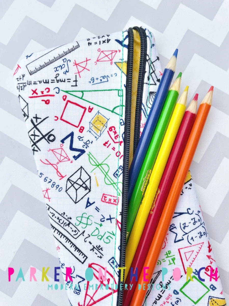 Digital Download- Diagonal Pencil Case Zipper Bag - Image 2