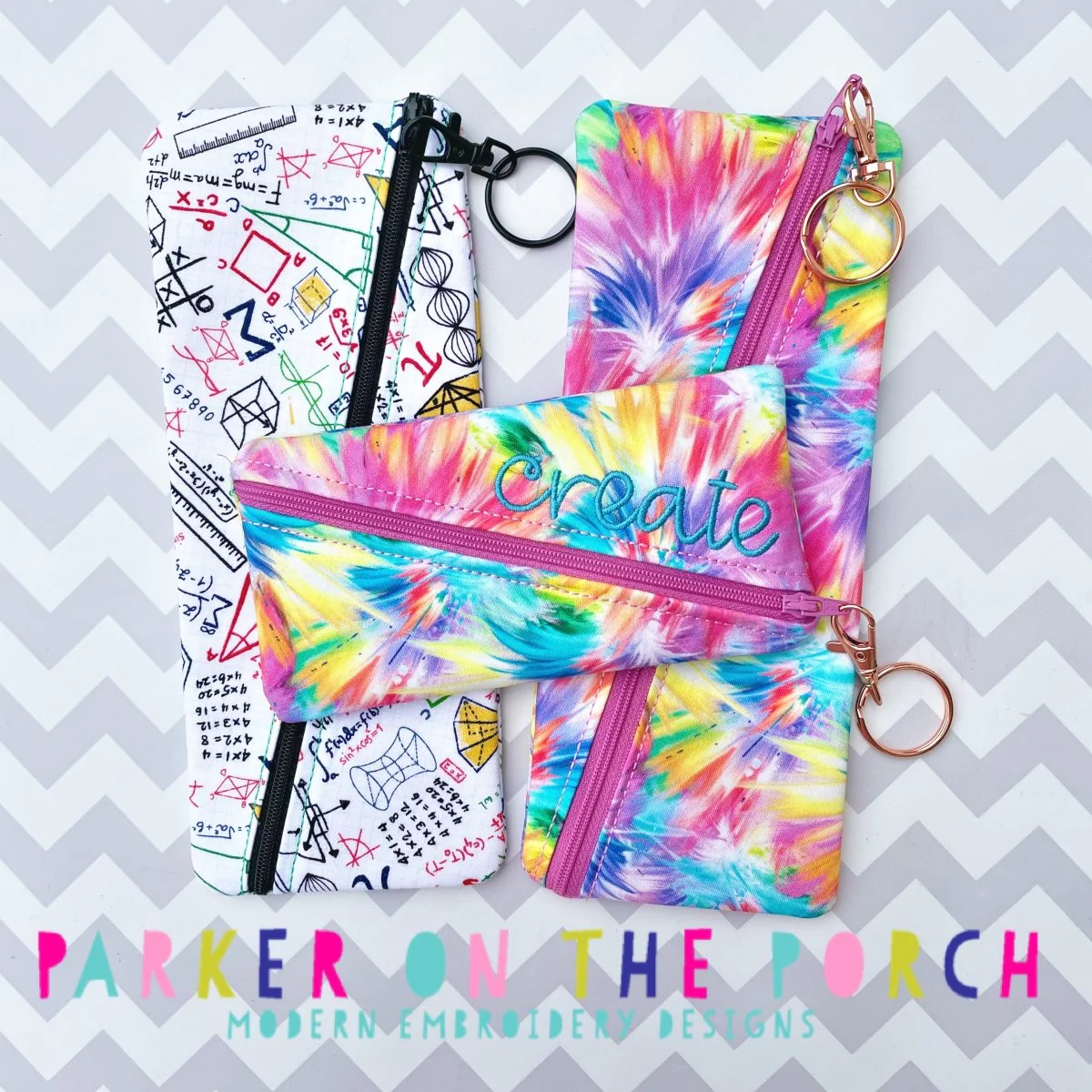 Digital Download- Diagonal Pencil Case Zipper Bag - Image 4