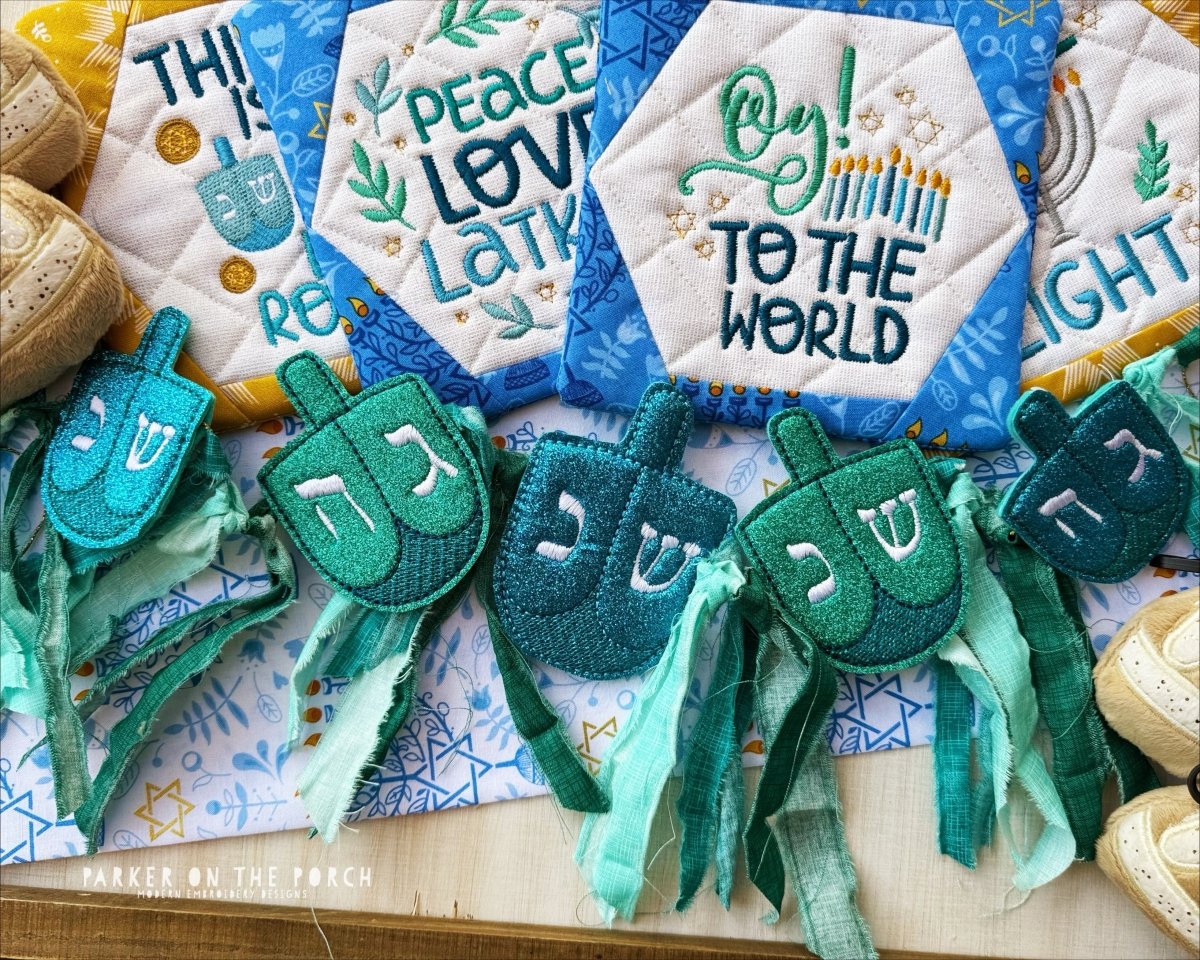 Digital Download - Dreidel Puff Banner - Image 2