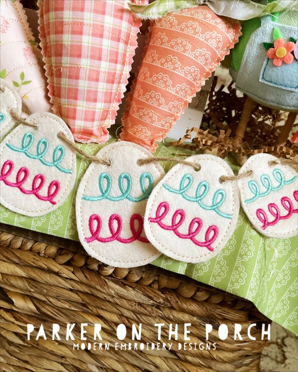 Digital Download - Easter Egg Bunting & Feltie Banner Set