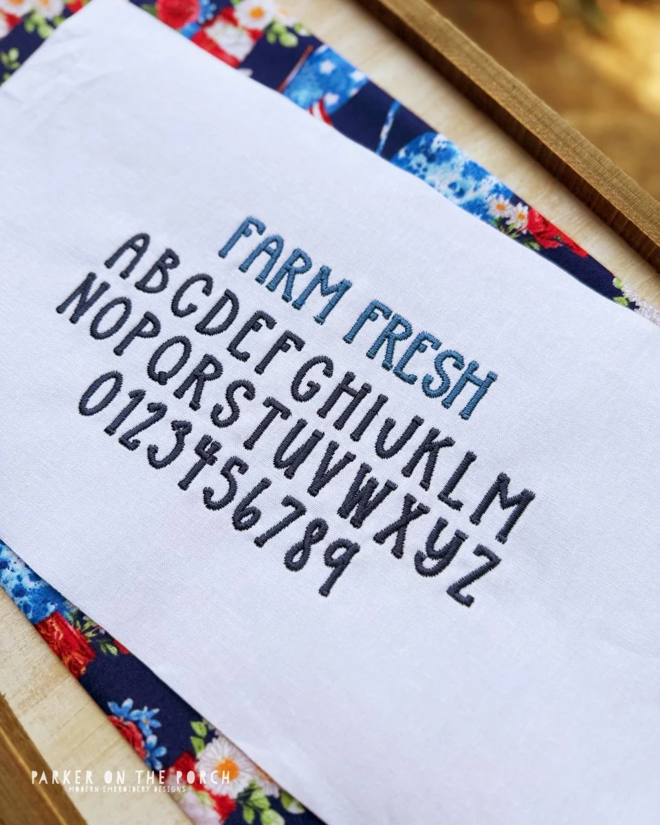 Digital Download- Embroidery Font- Farm Fresh - Image 2