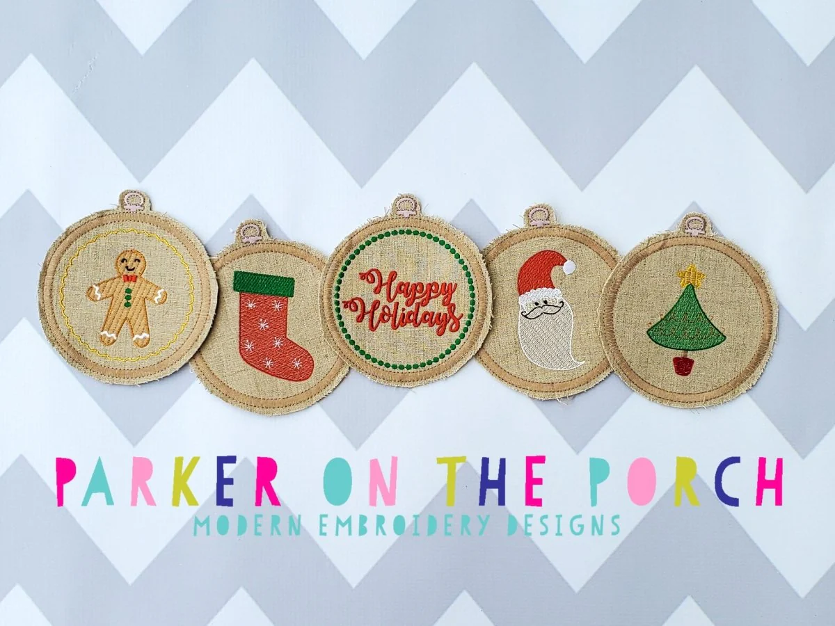 Digital Download- Embroidery Hoop Christmas Banner Set