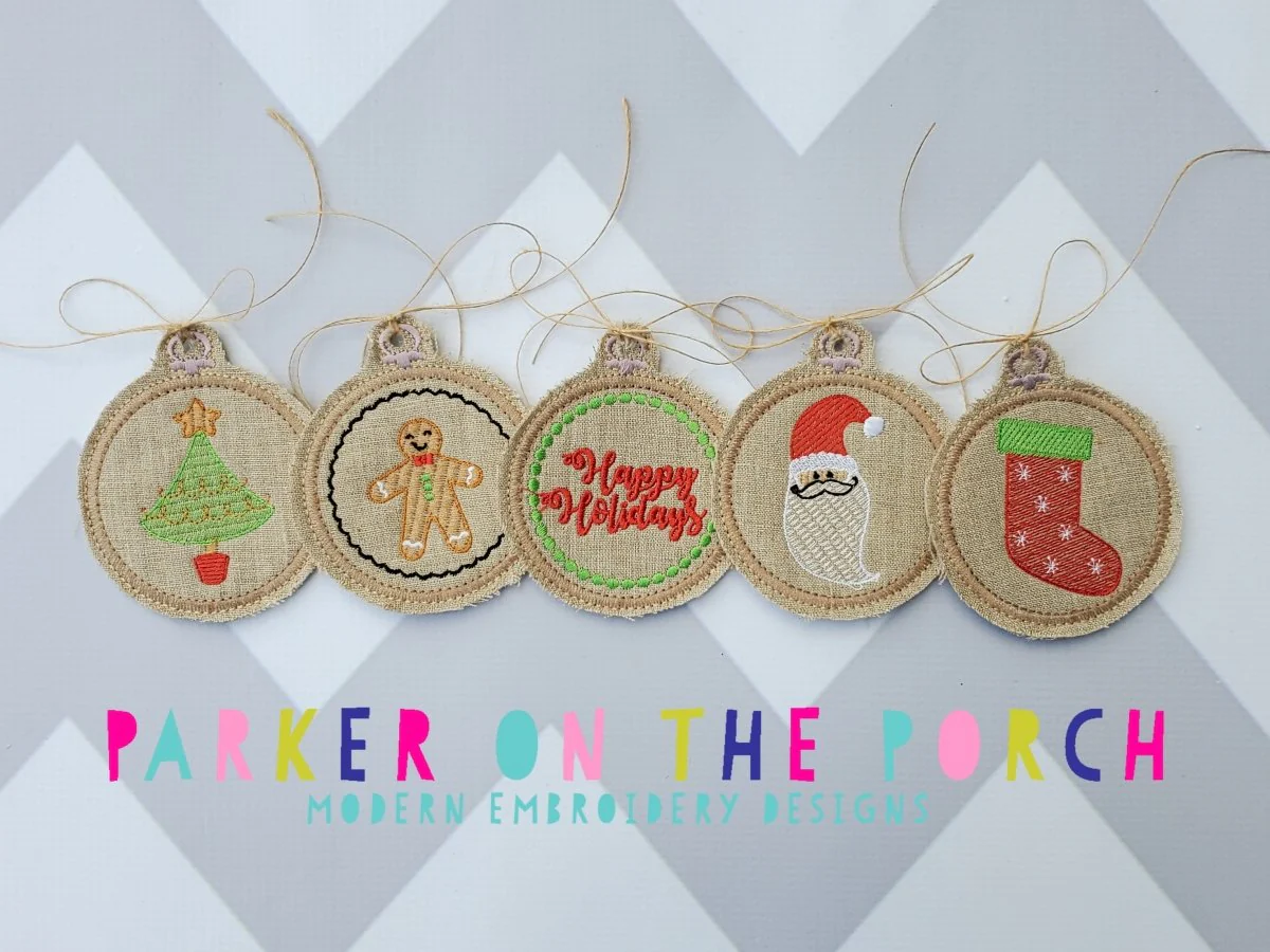 Digital Download- Embroidery Hoop Ornament Christmas Set