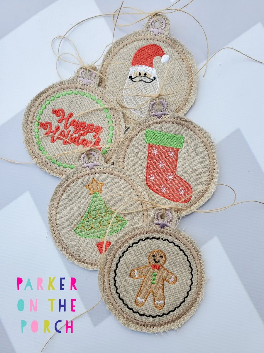 Digital Download- Embroidery Hoop Ornament Christmas Set - Image 2