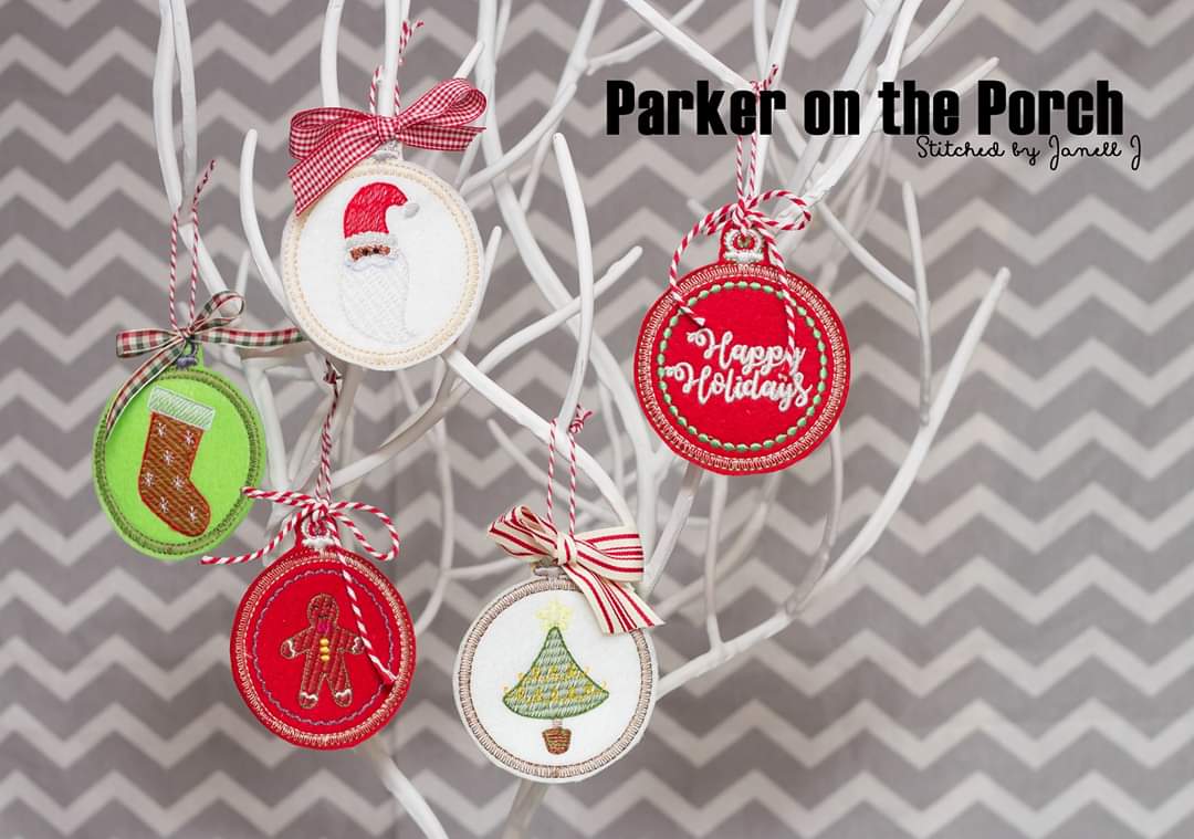 Digital Download- Embroidery Hoop Ornament Christmas Set - Image 3