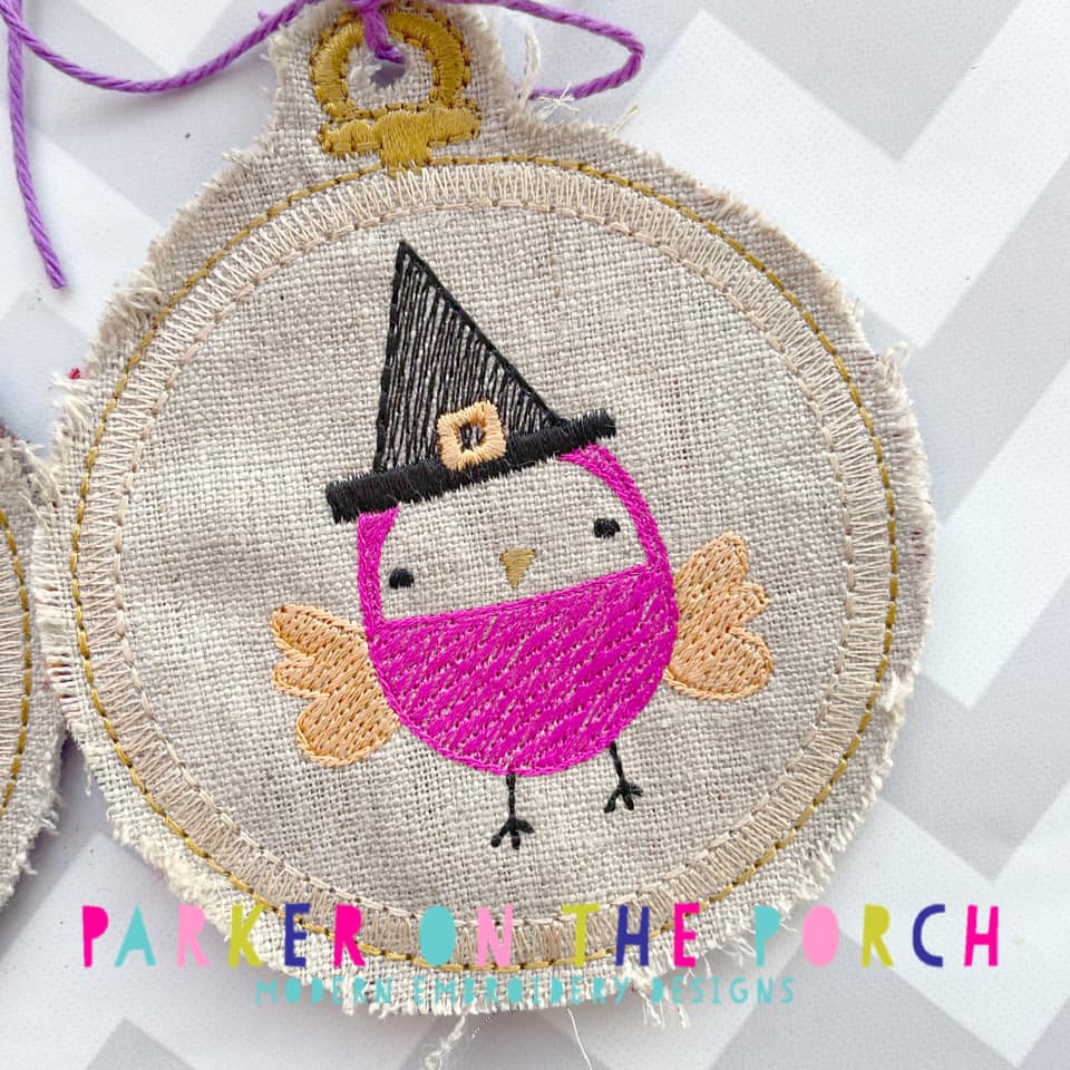 Digital Download- Embroidery Hoop Ornaments Happy Halloween - Image 3
