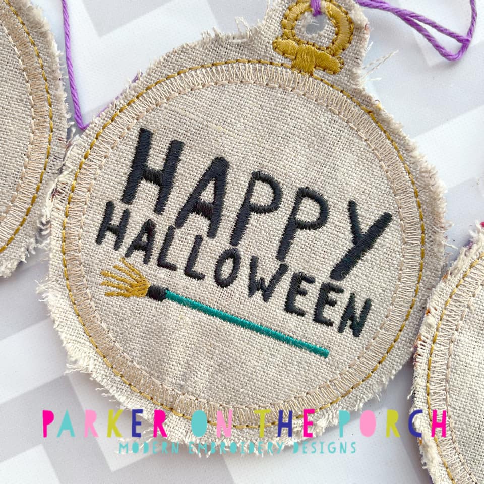 Digital Download- Embroidery Hoop Ornaments Happy Halloween - Image 4