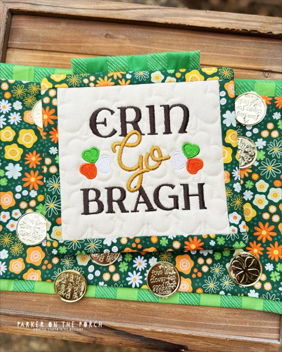 Digital Download - Erin Go Bragh Mini Quilt( SQUARE Single Stand )