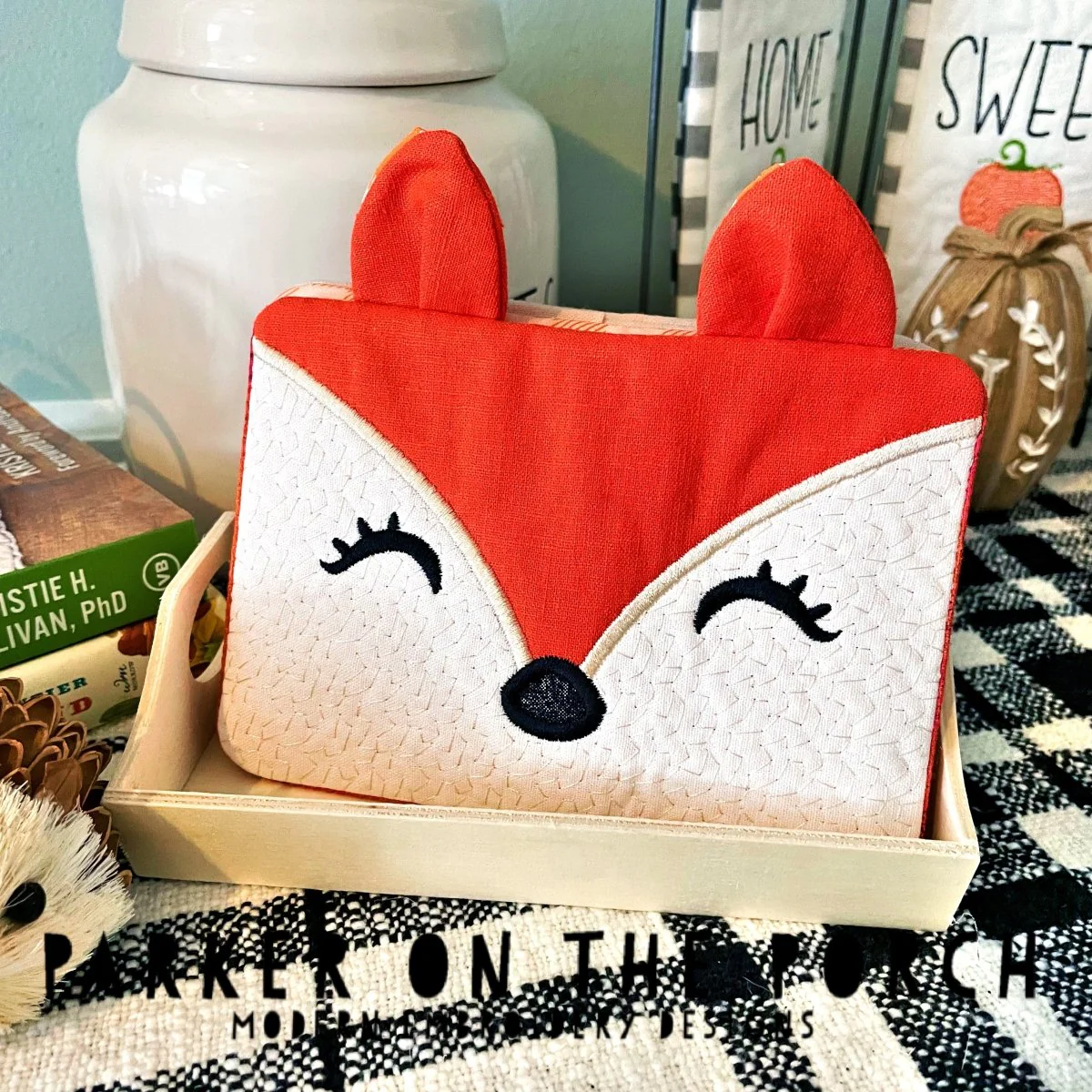 Digital Download- Fox Mug Rug - Image 4