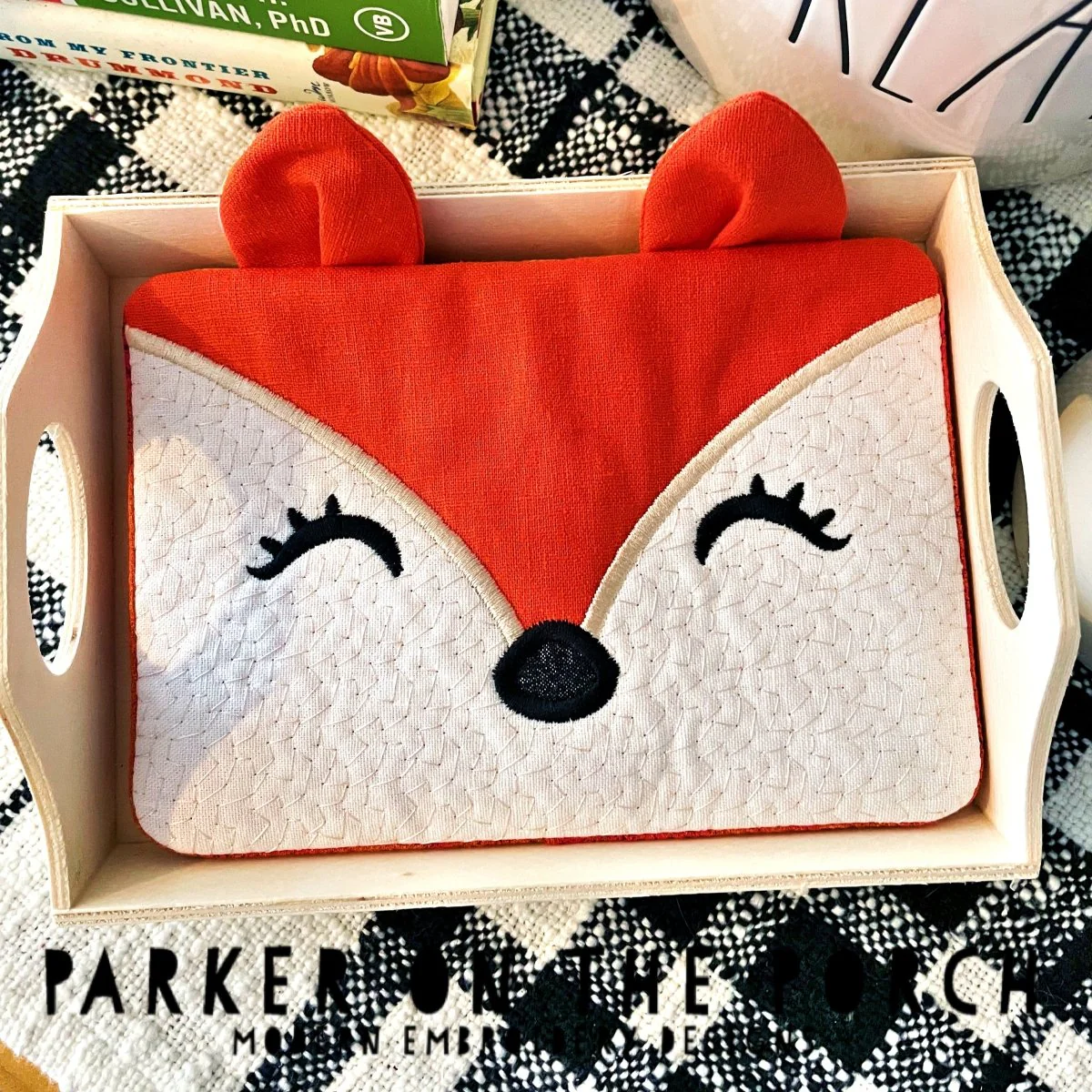 Digital Download- Fox Mug Rug - Image 5
