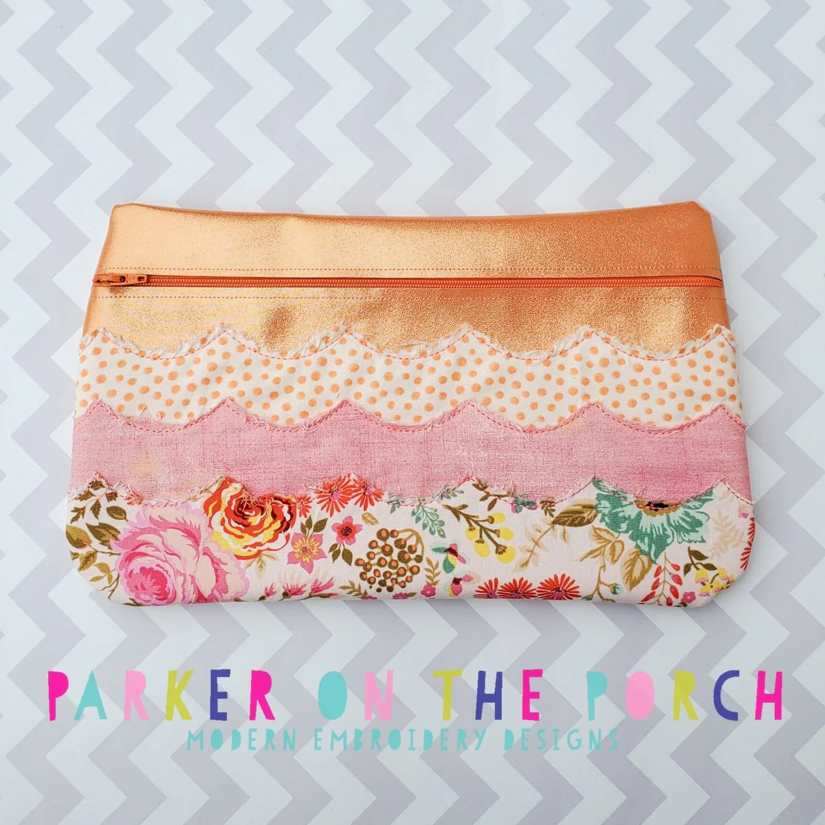 Digital Download- Front Zip- Scallop Zipper Bag - Image 2