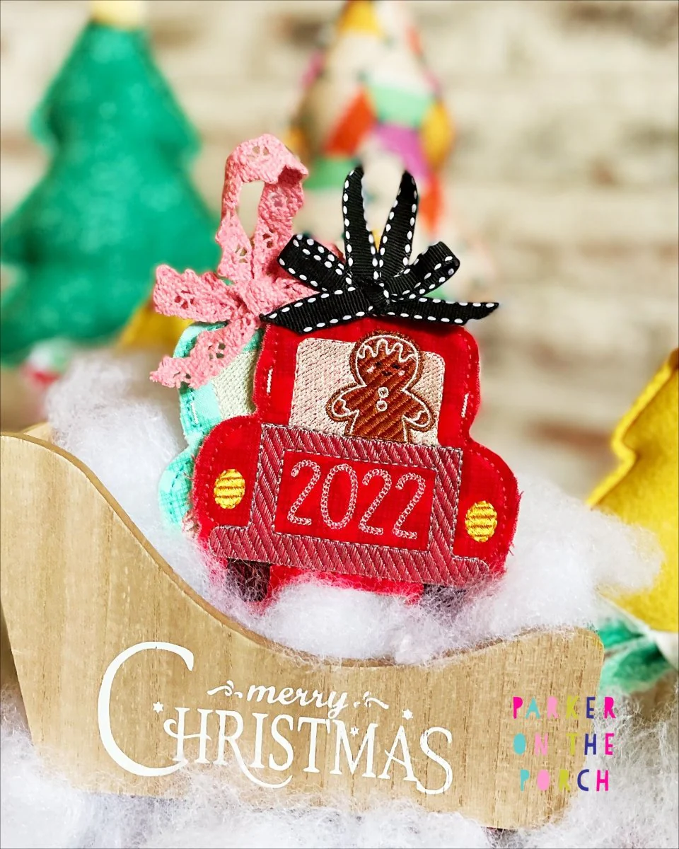 Digital Download- Gingerbread Cookies Collection- 2022 Vintage Truck Ornament- Gingerbread