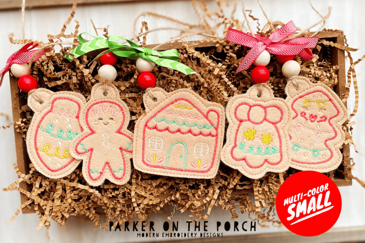 Digital Download- Gingerbread Cookies Collection- Bunting Banner Set ( Charm or Ornament ) - Image 3