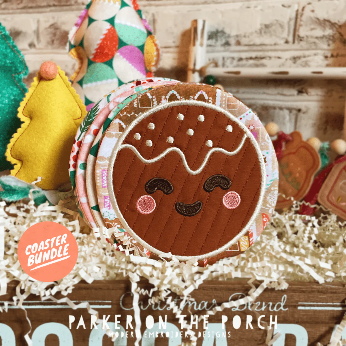 Digital Download - Gingerbread Cookies Collection- Coasters
