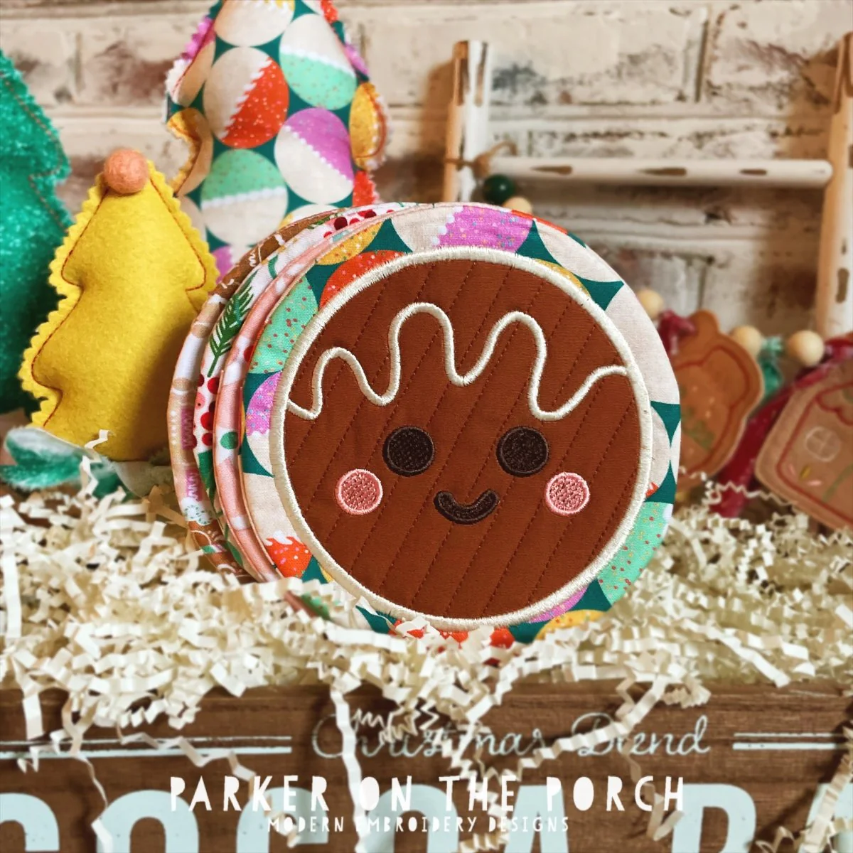 Digital Download - Gingerbread Cookies Collection- Coasters - Image 2